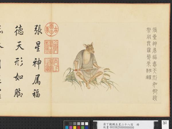 清丁觀鵬五星二十八宿　冊　張星神