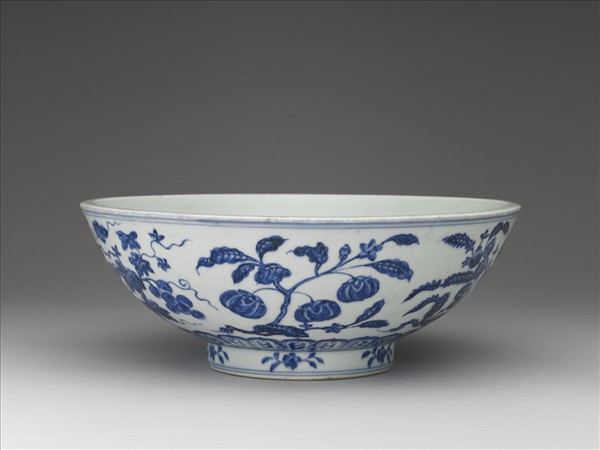 青花花果紋碗