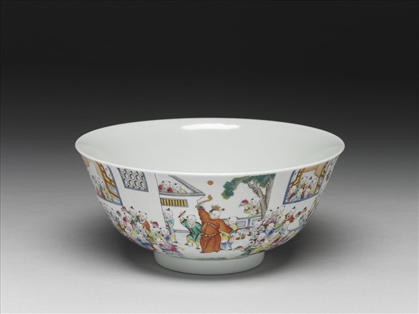 粉彩百子圖碗