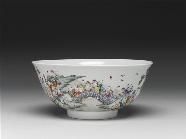 粉彩百子圖碗