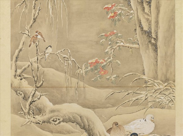 清余省花卉　軸