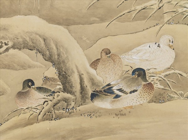 清余省花卉　軸