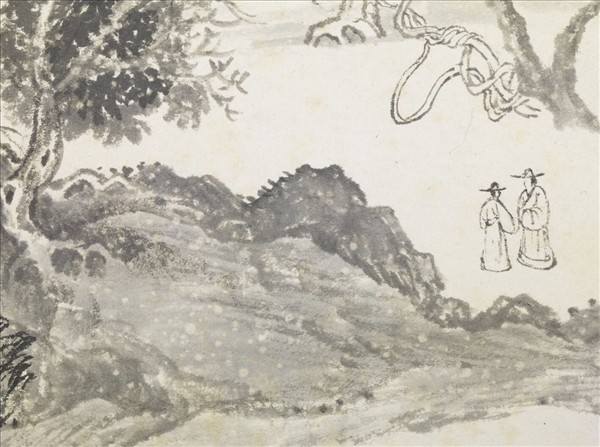 清惲壽平王翬花卉山水合冊　冊　法曹知白山水