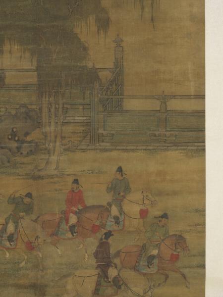 五代梁趙喦八達春遊圖　軸