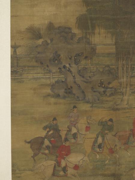 五代梁趙喦八達春遊圖　軸