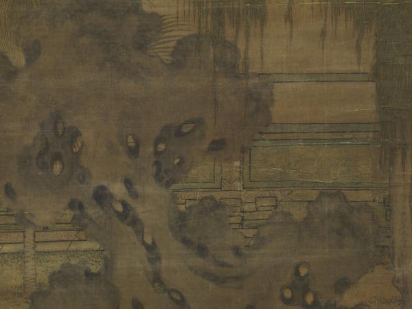 五代梁趙喦八達春遊圖　軸