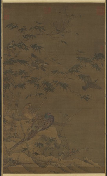 宋人翠竹翎毛　軸