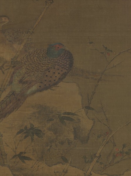 宋人翠竹翎毛　軸