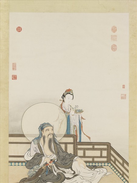 清姚文瀚臨宋人維摩像　軸