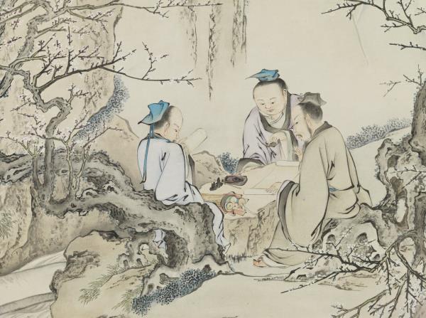 清賈全畫詠梅圖　軸