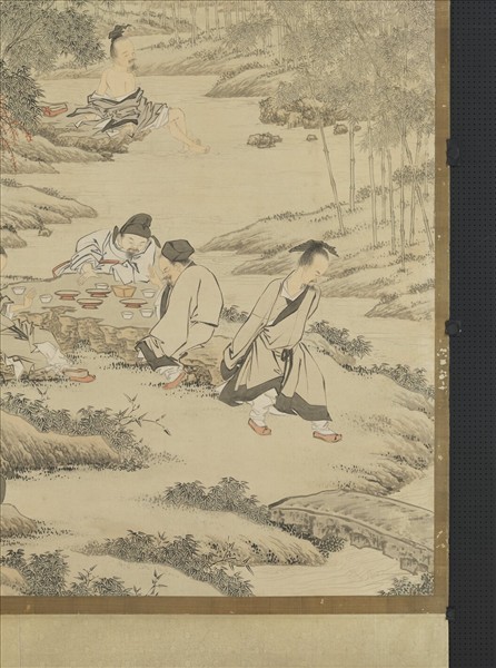 清金廷標竹溪六逸　軸