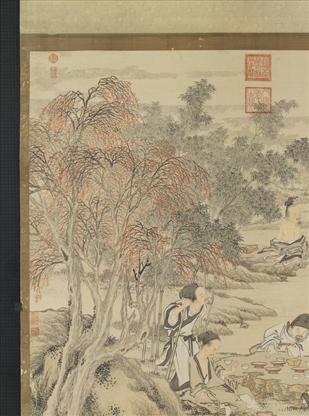 清金廷標竹溪六逸　軸