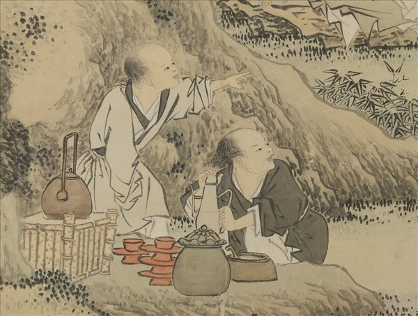 清金廷標竹溪六逸　軸