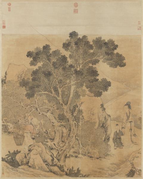 清金廷標孟母移居　軸