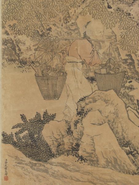 清金廷標孟母移居　軸