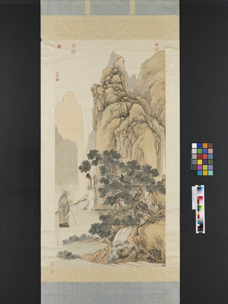 清金廷標畫歸猿洞故事　軸