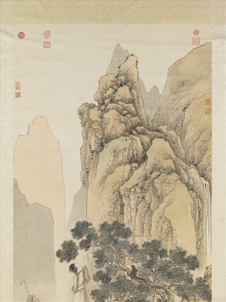 清金廷標畫歸猿洞故事　軸