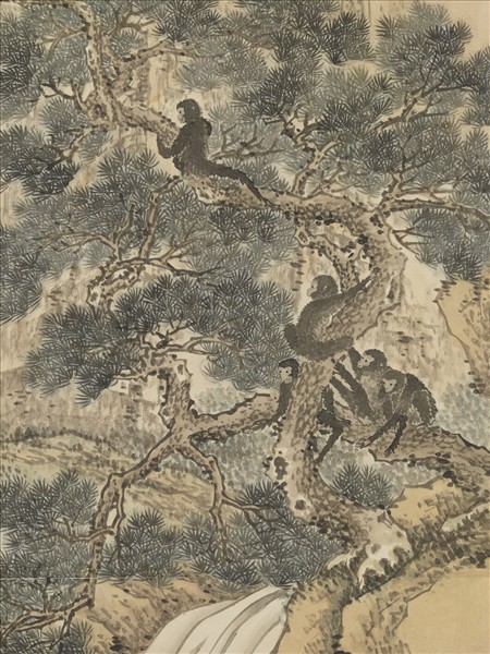 清金廷標畫歸猿洞故事　軸