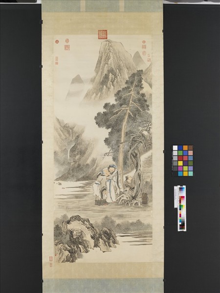 清金廷標探梅圖　軸