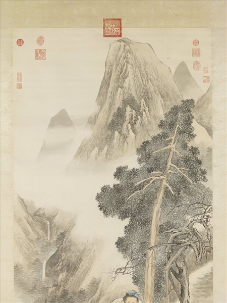 清金廷標探梅圖　軸