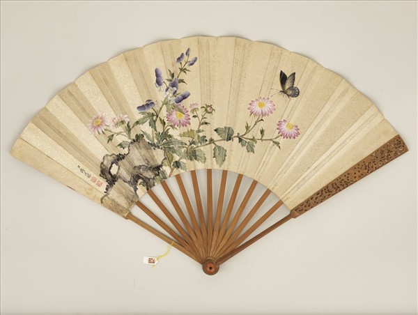 清蔣廷錫花卉　成扇