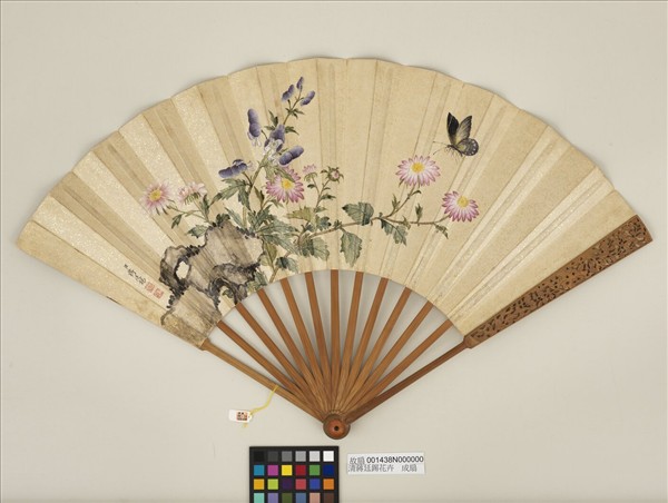 清蔣廷錫花卉　成扇