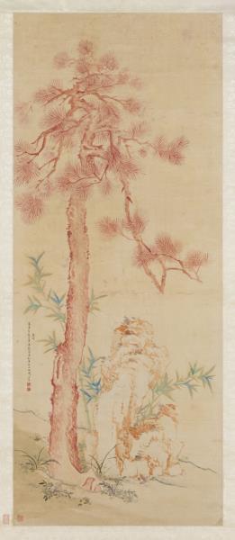 清徐揚赤松黃石二仙圖　軸