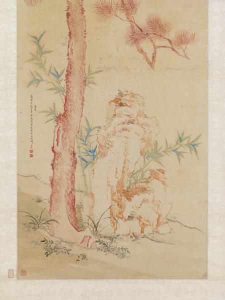 清徐揚赤松黃石二仙圖　軸