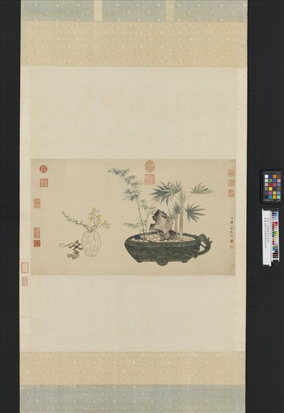 清鄒一桂畫盎春生意　軸