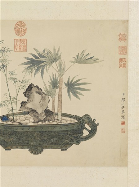 清鄒一桂畫盎春生意　軸