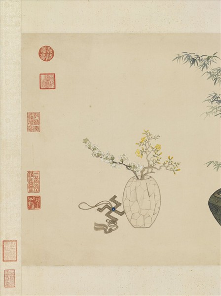 清鄒一桂畫盎春生意　軸