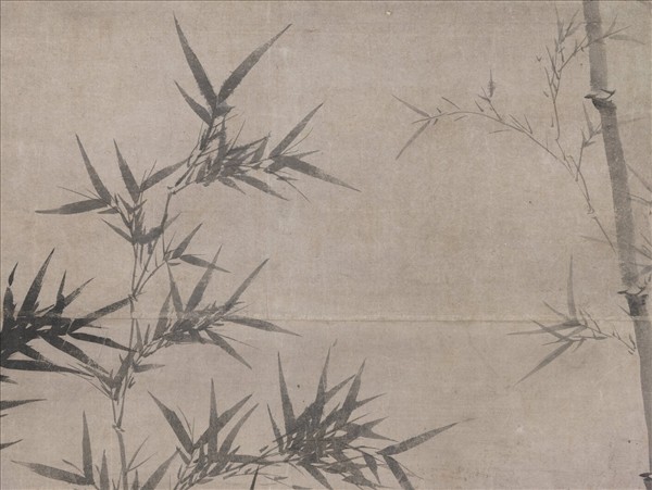 明夏昶奇石修篁圖　軸