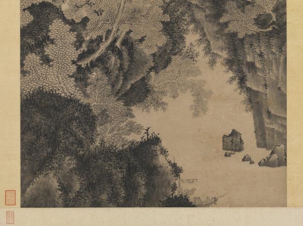 明王紱墨筆山水　軸