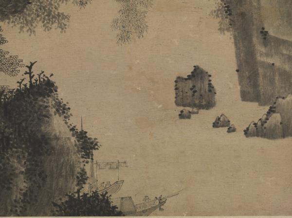 明王紱墨筆山水　軸