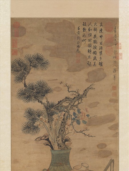 明陶成歲朝圖　軸