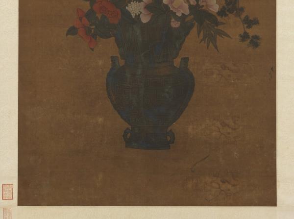 明孫克弘太平春色　軸