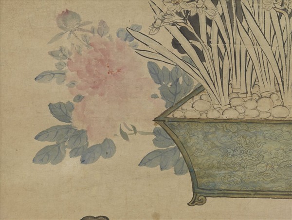 清蔣廷錫畫歲朝圖　軸