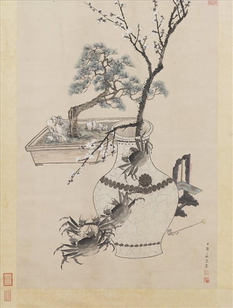 清鄒一桂歲朝圖　軸