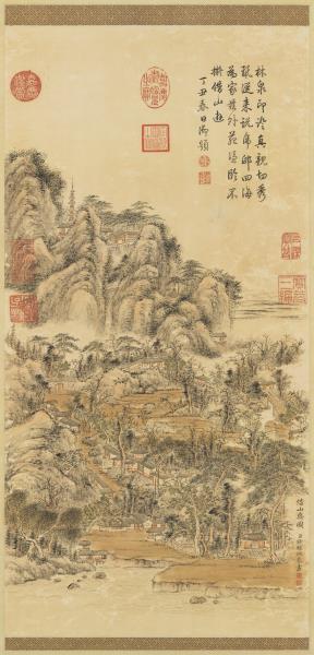 清錢維城畫借山齋圖軸- 故宮