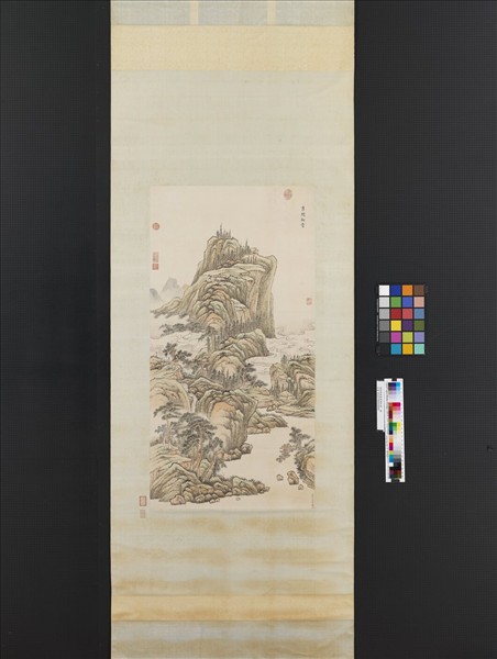 清錢維城畫崑閬松雲　軸