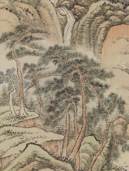 清錢維城畫崑閬松雲　軸