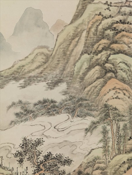 清錢維城畫崑閬松雲　軸