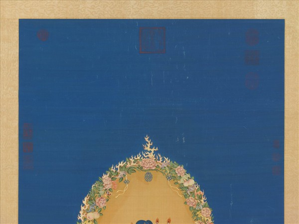 清丁觀鵬畫蓮座文殊像　軸