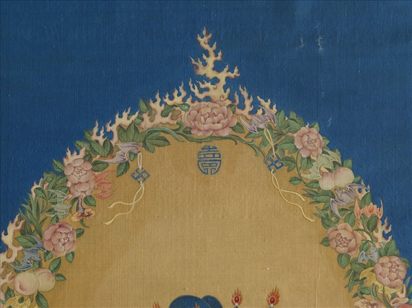 清丁觀鵬畫蓮座文殊像　軸