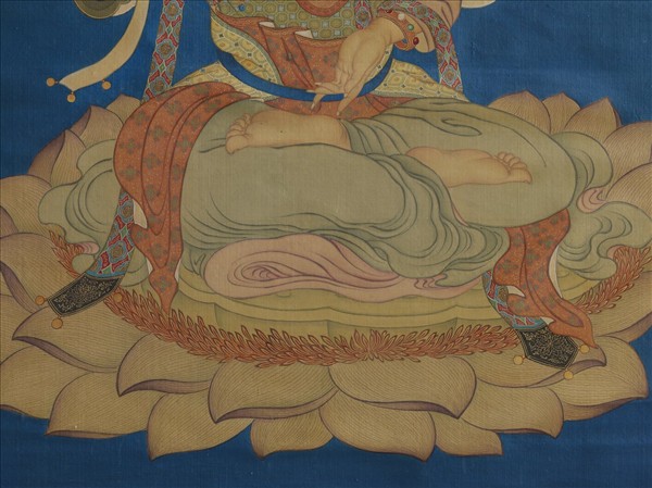 清丁觀鵬畫蓮座文殊像　軸