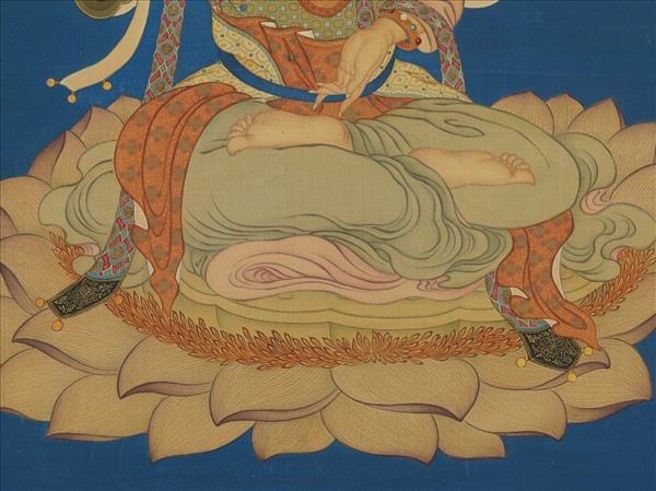 清丁觀鵬畫蓮座文殊像　軸