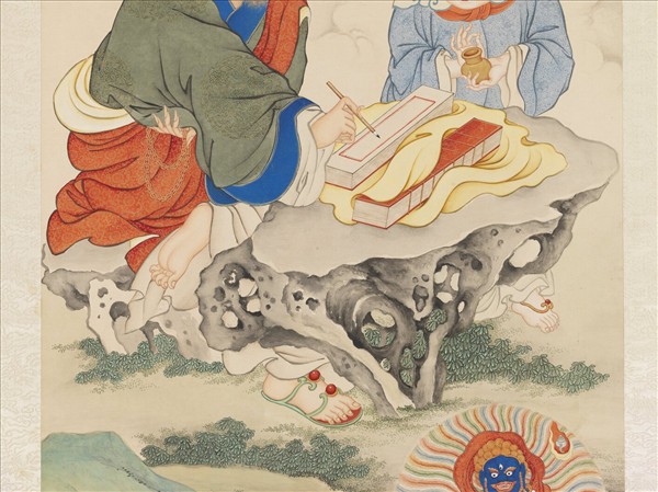 清丁觀鵬畫十六應真像（七）第七嘎納嘎巴薩尊者　軸