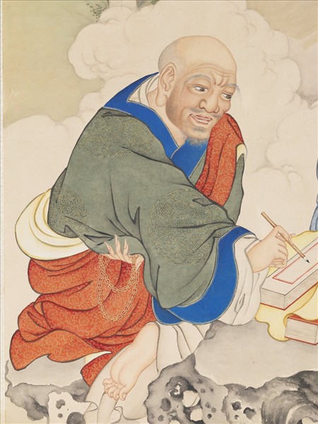 清丁觀鵬畫十六應真像（七）第七嘎納嘎巴薩尊者　軸