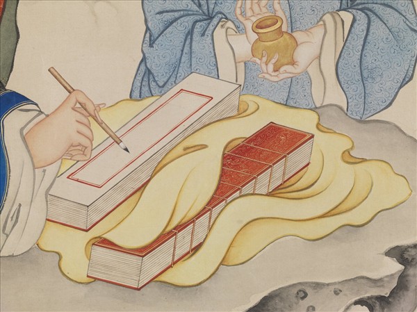 清丁觀鵬畫十六應真像（七）第七嘎納嘎巴薩尊者　軸