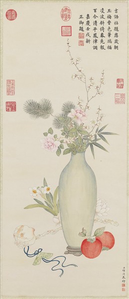 清綿億繪宜春呈瑞　軸